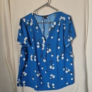 Floral Blue Women's Top